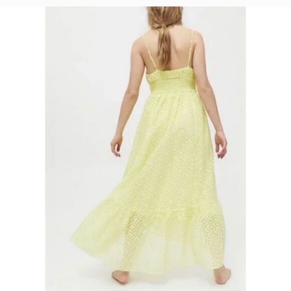 URBAN OUTFITTERS Reina Yellow Maxi Dress Size Small - Picture 11 of 13